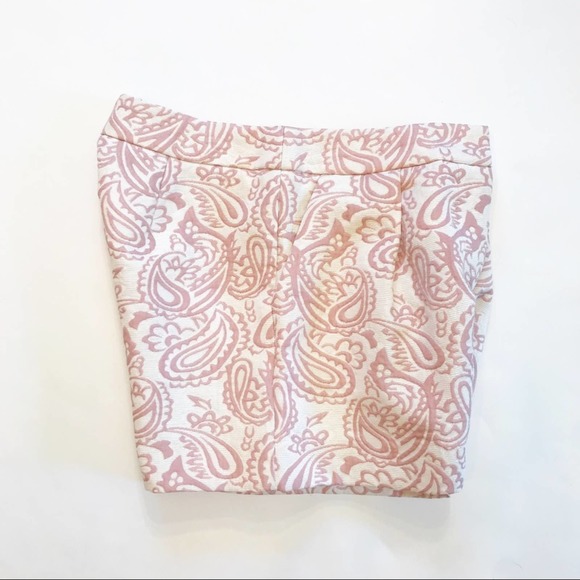 Victoria Beckham For Target Pleated Jacquard Blush Pink Shorts 0 - Picture 13 of 13